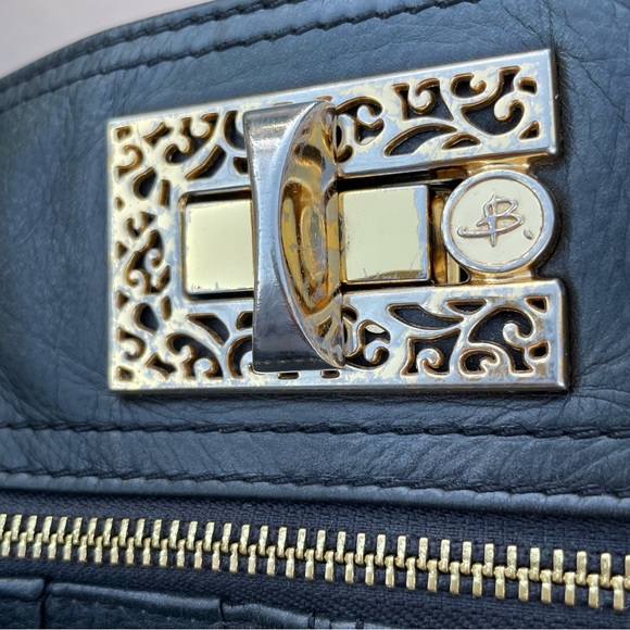 B.Makowsky “Jaimie” Black Pebble Leather  Convertible Shoulder/Crossbody Bag - Picture 12 of 12